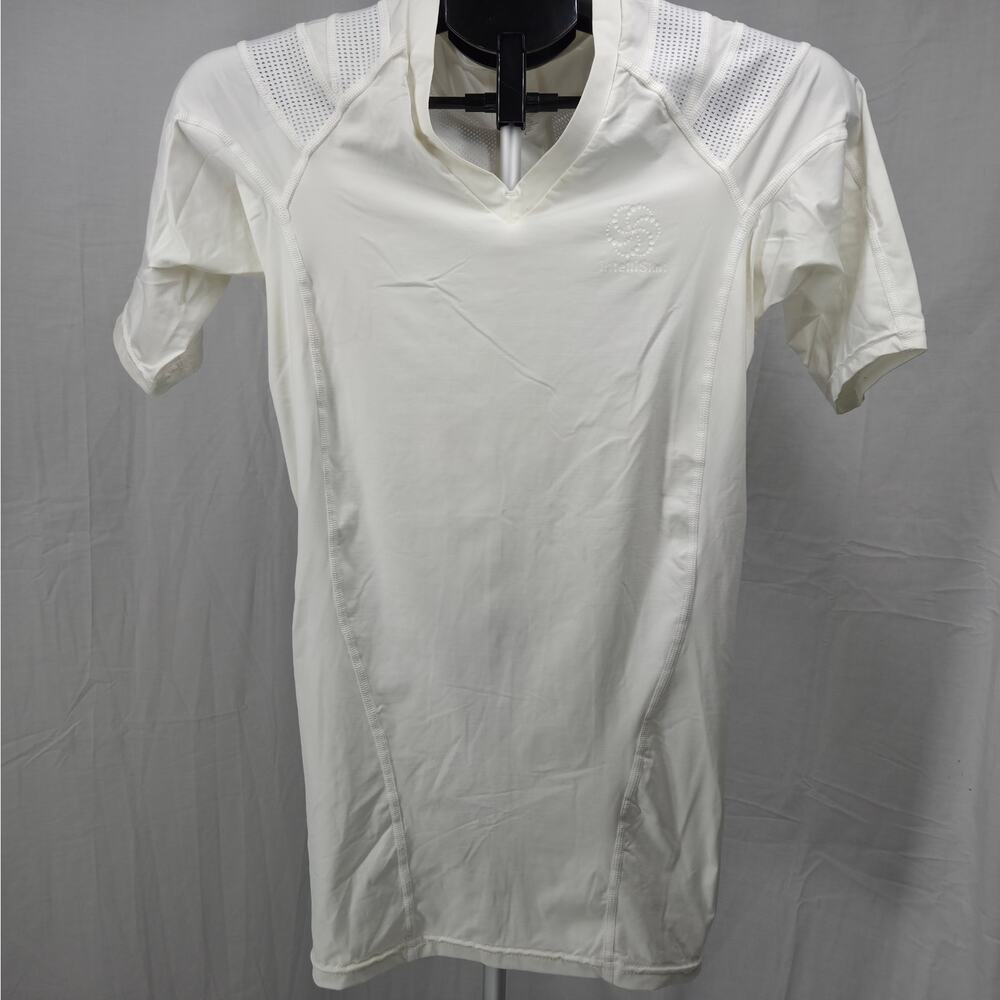 IntelliSkin Shirt Size L White Foundation V Tee Posture Compression Athletic